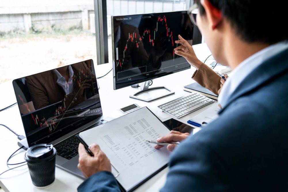 Umang Finance adviser reviewing investment performance with a client